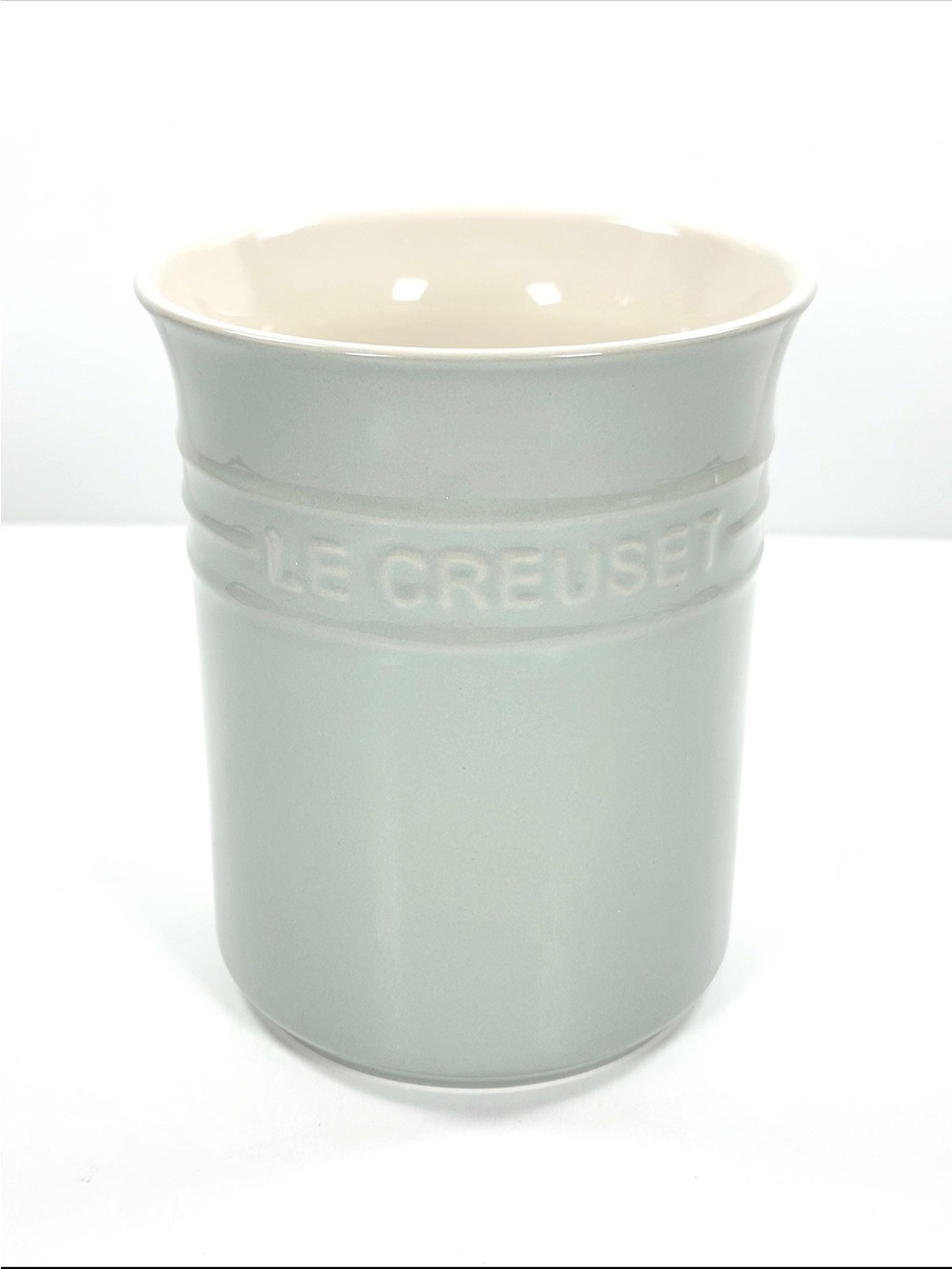 NEW Le Creuset Utensil Crock in Pistache Sage Green with Cream Interior